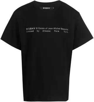 slogan-print short-sleeve T-shirt