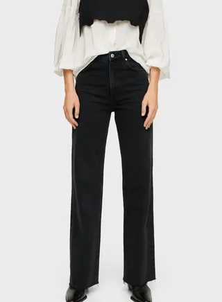 High Waist Straight Jeans 