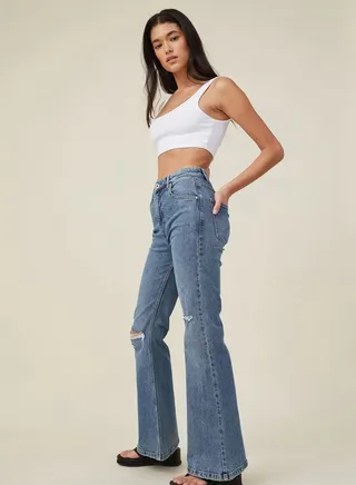 High Waist Flared Jeans 