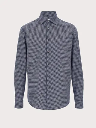 Ferragamo Men Gancini sports shirt Blue