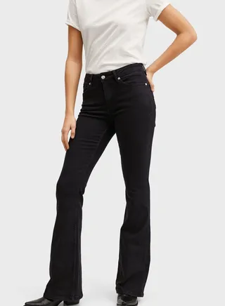 High Waist Flared Jeans 