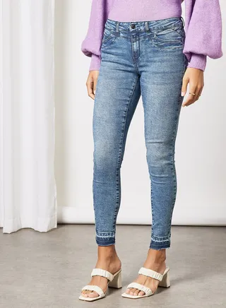 Faded Skinny Jeans Blue 