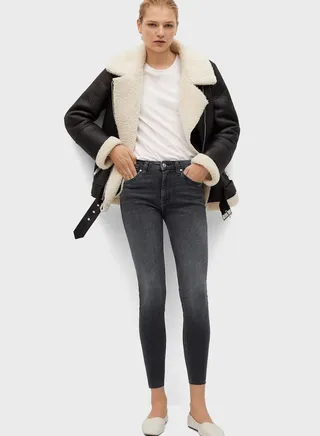 Raw Hem Skinny Jeans 