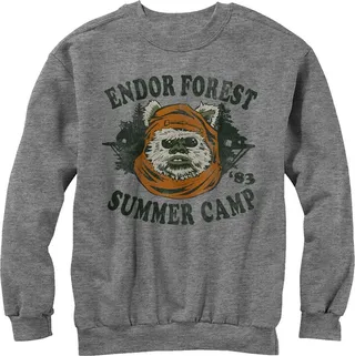Men's Star Wars Ewok Summer Camp Sweatshirt - Athletic Heather - Medium