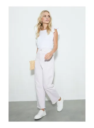 Petite Organic Colored High Waisted Jean 
