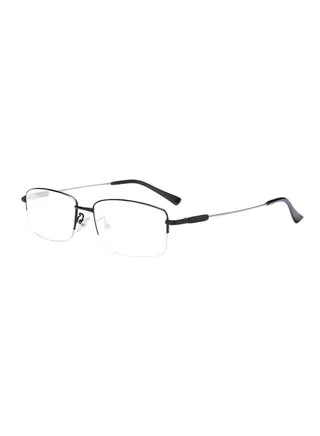 Men's Semi Rimless Eyeglasses - Lens Size: 53 mm 