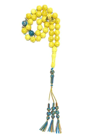 Muslim Prayer Beads 33 Natural Australian Turquoise And Amber Sand 