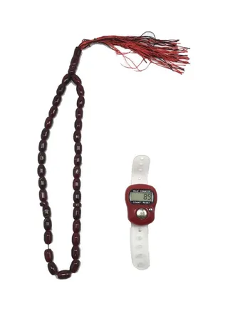 2-Piece Prayer Beaded Tasbeeh With Electronic Counter Set 