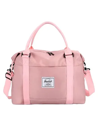 Solid Pattern Travel Bag Pink 