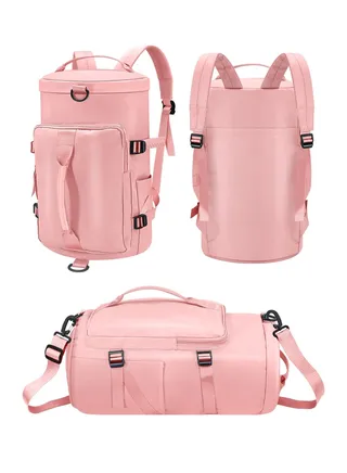 Sports Duffle Travel Handbag Gym Backpack with Shoes Compartment Dry Wet Seperated Multifunctional Overnight GymBag for Men and Women Shoulder Weekend Bag 
