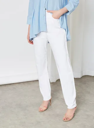 Loose Fit Jeans White 