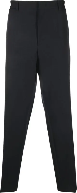 Slim-Cut Elasticated-Waistband Trousers