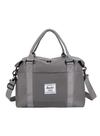 Solid Pattern Travel Bag Grey 