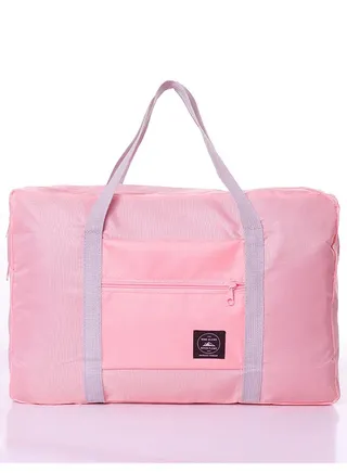 Foldable Luggage Hand Travel Bag Foldable Travel Duffel Bag, Travel Bag , Sport Totes , Shoulder Shopping Bag , Luggage Bag Pink 