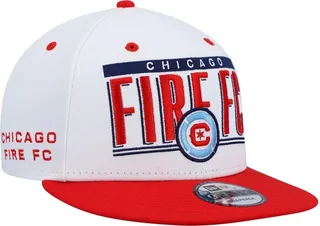Men's New Era White and Red Chicago Fire Retro Title 9FIFTY Snapback Hat