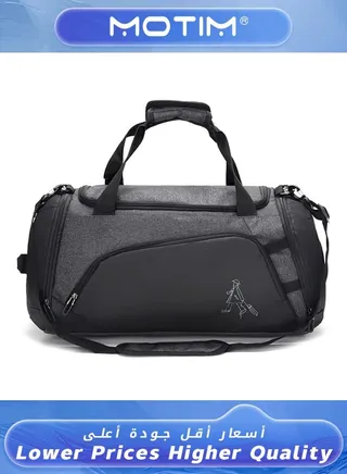 Lightweight Sports Gym Bag Travel Duffel bag with Wet Pocket & Shoes Compartment for Men Women 