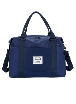 Solid Pattern Travel Bag Blue 