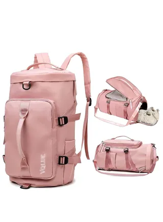 Gym Bag,Travel Duffle Bag with Shoe Compartment and Wet Pocket, Waterproof & Tear Resistant Travel Backpack, Foldable Lightweight Tote Bag for Workout Outdoor,Overnight & Weekender 