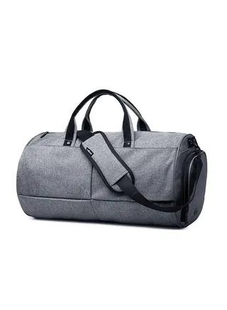Duffel Bag With Shoe Compartment Grey 