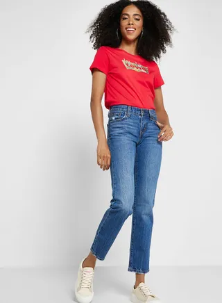 High Waist Straight Jeans