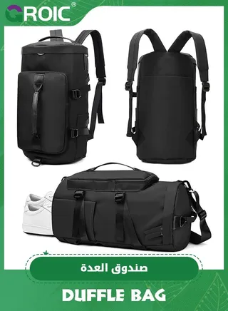 Gym Bag, Workout Gym Backpack with Shoe Compartment Sports Duffel Bag, Sports Duffel Bag for Gym with Wet Pocket & Shoe Compartment, Overnight Weekender Travel Bag for Camping, Hiking, Gym 