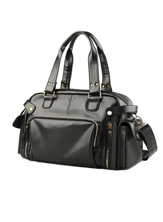 Leather Duffel Bag Full Grain Leather Travel Bag Weekend Bag Gym 
