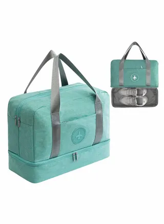 Waterproof Gym Bag Duffle Travel Overnight Dry Wet Separation Weekender Handbag Sports Fitness Swim Tote for Men Women 