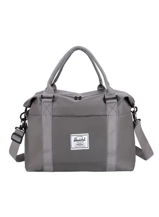 Solid Pattern Travel Bag Grey 
