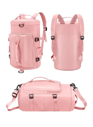 Sports Duffle Travel Handbag Gym Backpack with Shoes Compartment Dry Wet Seperated Multifunctional Overnight GymBag for Men and Women Shoulder Weekend Bag 