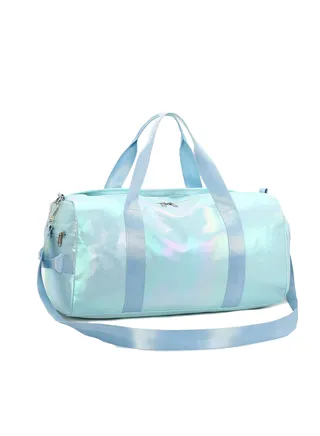 Gym Bag for Women Sports Travel, Duffle Bag with Wet Pocket Weekender, Overnight Bag with Waterproof Shoe Pouch and Air Hole for Girls Kids Women Travel Foldable Bag (Green) 