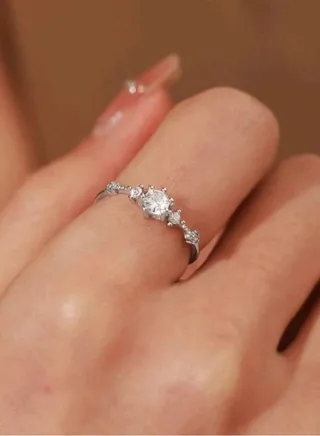 Pure 925 Sterling Silver Ring For Women One Size 
