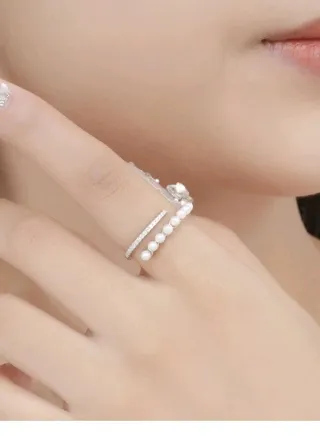 Pure 925 Sterling Silver Ring For Women One Size 