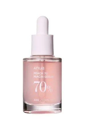 Anua Peach 70% Niacinamide Serum 30ml / brightening hydrating face serum hyperpigmentation treatment reducing melanine daily clean beauty (1.01 fl. oz.) 