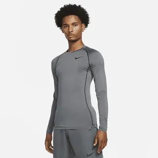 Men's Nike Pro Dri-FIT Tight Fit Long-Sleeve Top in Grey