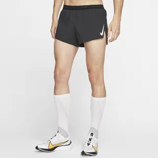 Nike Men's AeroSwift 2" Brief-Lined Racing Shorts in Black