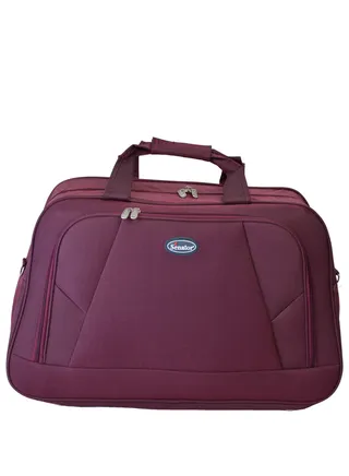 Travel Duffle Bag for Unisex Lightweight Nylon Bag Multi Pocket Water & Scratch Resistant Adjustable Shoulder Strap Weekend Bag Convenient Carry On Luggage for Camping Training 42L Maroon EA220 