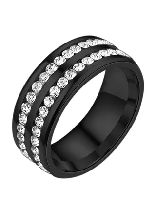 Titanium Steel Diamond Ring 