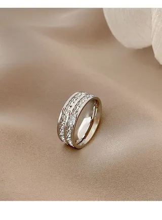 Titanium Steel  Ring for Woman Silver 
