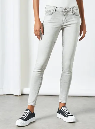 Skinny Fit Jeans Grey 