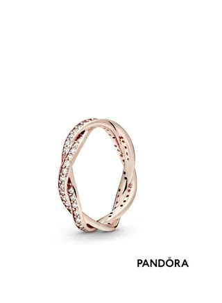 Pandora Sparkling Twisted Lines Ring 