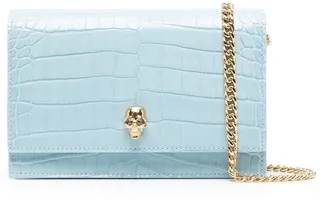 Crocodile-Effect Crossbody Bag