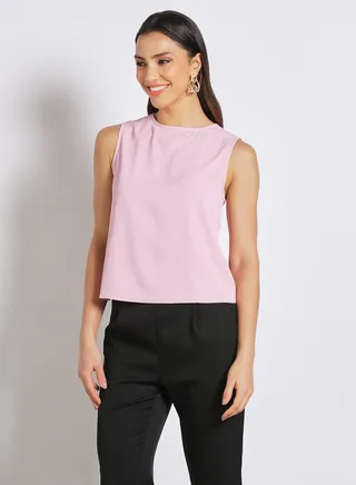 Women's casul sleevess Tops Pink 