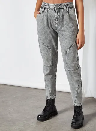 Acid Mom Jeans Grey Denim 