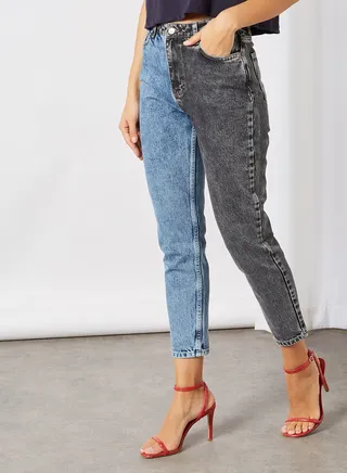 Colourblock Denim Jeans Multicolour 