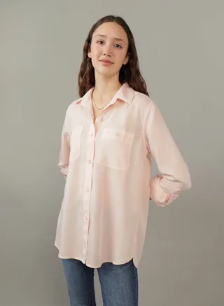 AE Long-Sleeve Button-Up Shirt 