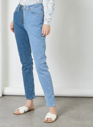 Two Toned Jeans Blue 