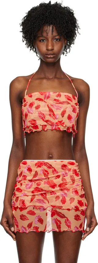Marco Rambaldi Red Graphic Camisole