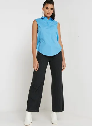 High Waist Straight Jeans 
