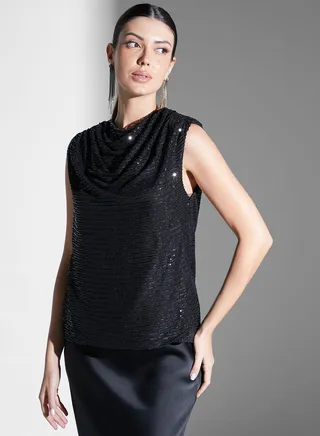 Shimmer Sleeveless Top 