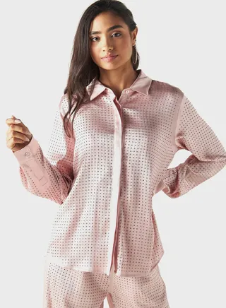 Embellished Button Down Shirt
